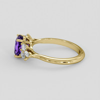 2.29 Ct. Purple Sapphire Ring, 18K Yellow Gold 4