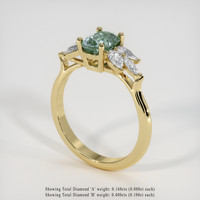 1.24 Ct. Sapphire Ring, 18K Yellow Gold 2