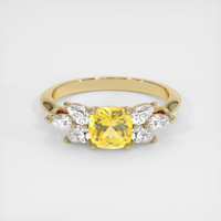 0.90 Ct. Yellow Sapphire Ring, 18K Yellow Gold 1