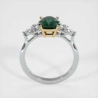 2.05 Ct. Bluish Green Sapphire Ring, 14K Yellow & White 3