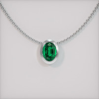 1.55 Ct. Emerald Pendant, Platinum 950 1