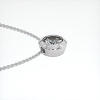 1.02 Ct. White Sapphire Pendant, Platinum 950 3