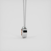 0.90 Ct. Padparadscha Sapphire Pendant, Platinum 950 3
