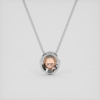 0.90 Ct. Padparadscha Sapphire Pendant, Platinum 950 4