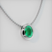 1.55 Ct. Emerald Pendant, Platinum 950 2