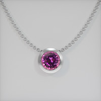 0.88 Ct. Gemstone Pendant, 14K White Gold 1