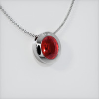 6.10 Ct. Ruby Pendant, 14K White Gold 2