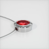 6.10 Ct. Ruby Pendant, 14K White Gold 3