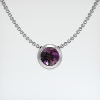 0.42 Ct. Sapphire Pendant, 14K White Gold 1