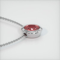 2.04 Ct. Padparadscha Sapphire Pendant, 14K White Gold 3