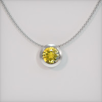 0.92 Ct. Bi Color Sapphire Pendant, 18K White Gold 1