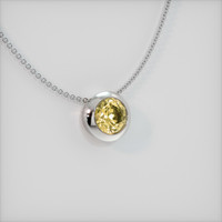 0.92 Ct. Bi Color Sapphire Pendant, 18K White Gold 2