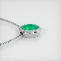 1.58 Ct. Emerald Pendant, 18K White Gold 3