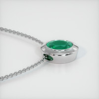 1.40 Ct. Emerald Pendant, 18K White Gold 3