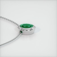 1.21 Ct. Emerald Pendant, 18K White Gold 3