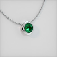 2.88 Ct. Emerald   Pendant, 18K White Gold 2