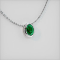 1.55 Ct. Emerald Pendant, 18K White Gold 2