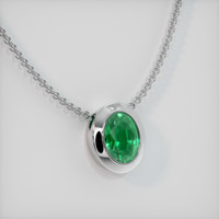 1.93 Ct. Emerald Pendant, 18K White Gold 2