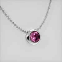 0.88 Ct. Gemstone Pendant, 18K White Gold 2