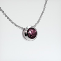 0.42 Ct. Sapphire Pendant, 18K White Gold 2