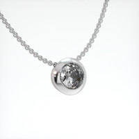 1.02 Ct. White Sapphire Pendant, 18K White Gold 2
