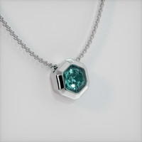 1.35 Ct. Sapphire Pendant, 18K White Gold 2