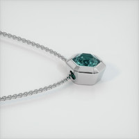 1.35 Ct. Sapphire Pendant, 18K White Gold 3