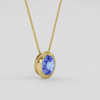 1.35 Ct. Blue Sapphire Pendant, 14K Yellow Gold 2