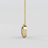 1.35 Ct. Blue Sapphire Pendant, 14K Yellow Gold 3