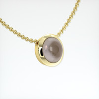 6.26 Ct. Grey Sapphire Pendant, 14K Yellow Gold 2