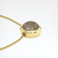 6.26 Ct. Grey Sapphire Pendant, 14K Yellow Gold 3