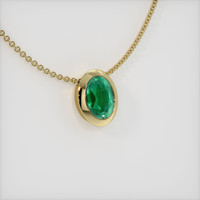 1.23 Ct. Emerald   Pendant, 18K Yellow Gold 2