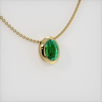 1.21 Ct. Emerald Pendant, 18K Yellow Gold 2