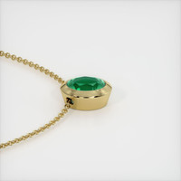1.55 Ct. Emerald Pendant, 18K Yellow Gold 3