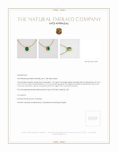 Emerald Pendant 1.00 Ct. 18K Yellow Gold Appraisal