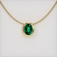 Emerald Pendant 1.00 Ct. 18K Yellow Gold Preview