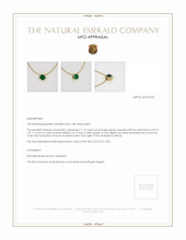 Emerald Pendant 1.74 Ct. 18K Yellow Gold Appraisal