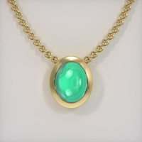 4.05 Ct. Emerald Pendant, 18K Yellow Gold 1
