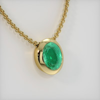 4.05 Ct. Emerald Pendant, 18K Yellow Gold 2