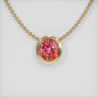 2.04 Ct. Sapphire Pendant, 18K Yellow Gold 1