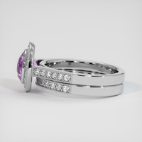 2.07 Ct. Pinkish Purple Sapphire Ring, 14K White Gold 4