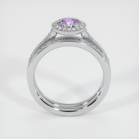 0.65 Ct. Pinkish Purple Sapphire Ring, 14K White Gold 3
