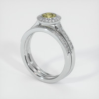 0.78 Ct. Sapphire Ring, 14K White Gold 2