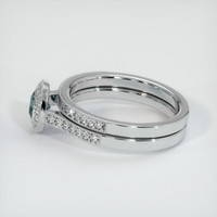 0.65 Ct. Sapphire Ring, 18K White Gold 4