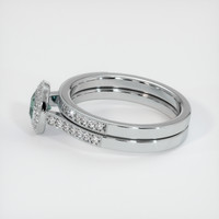 0.64 Ct. Sapphire Ring, 18K White Gold 4