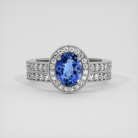 1.97 Ct. Blue Sapphire Ring, Platinum 950 1