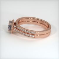 0.88 Ct. Grey Sapphire Ring, 14K Rose Gold 4