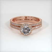 0.88 Ct. Sapphire Ring, 18K Rose Gold 1