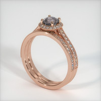 0.88 Ct. Sapphire Ring, 18K Rose Gold 2