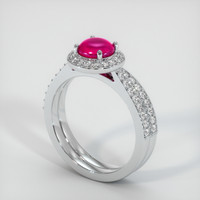 1.69 Ct. Ruby Ring, 14K White Gold 2